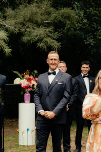 Outdoor wedding ceremony photography in Christchurch