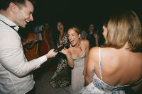 A bride singing at Legare waring house in Charleston, SC