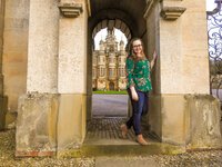 Abigail at Harlaxton College in Grantham, England