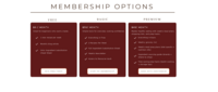 Conversion focused pricing page for cooking education business