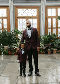 Groom with son