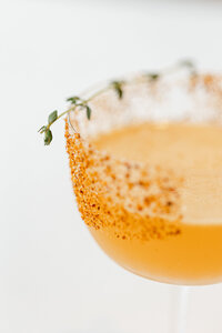 Close up photo of a Sip and Savor beverage