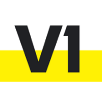 Square logo with letter "V" and number "1"