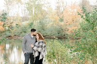 Engagement Photos in West Bridgewater, MA in front of water