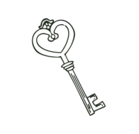 Hand drawn, Green Key Icon