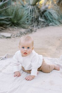 baby girl crawling