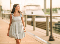 Senior portrait at The Wharf in Orange Beach, Alabama — posing