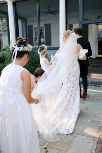 Flower girls at a wedding in Charleston, SC