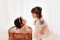 Luxury Omakase sitter baby portrait session by Japanese newborn photographer in Elk Grove