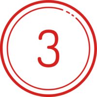 red number 3