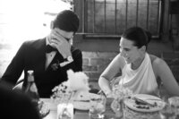 Reception Bride and Groom Bazart Griffintown | Collaborative Luxury Wedding Photographer in Montreal | Juno by Julia C. Vona