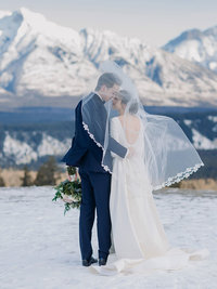 tunnel mountain reservoir banff springs winter wedding