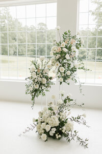 wedding arch with white flowers
