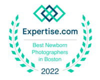 Logo says "Expertise.com - Best Newborn Photographers in Boston 2022"
