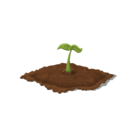 Baby cannabis plant graphic symbolizing the beginning of Earth Keeper Cannabis’s journey.