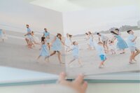 Looking at beautiful family portrait album