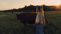 cinematic sunset maternity session, farm maternity session, documentary photographer, new york familly photographer