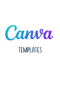 An ipad with a white background and the words Canva Templates