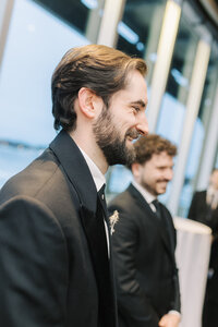 Groomsmen | Intentional Wedding Photography Montreal Science Centre | Juno by Julia C. Vona