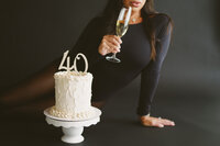 Artistic boudoir session for a 40-year-old woman in Fresno studio.
