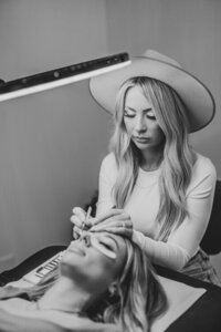Elevate your look with our premium eyelash extensions at The Mane Suite Salon in West Monroe, LA.