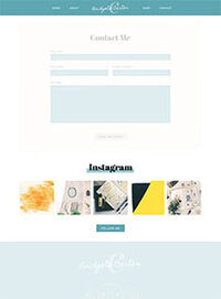 Instagram Artwork & Designs Showit one pager website template The Template Emporium
