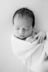 Newborn baby portrait at home natural light Miami newborn photographer