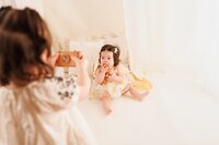 High-end Japanese newborn photographer capturing luxury Omakase sitter baby photography in Sacramento California