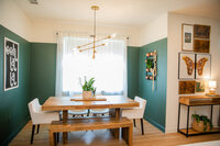 Colorful Dining Room designed by Home Ec Interiors
