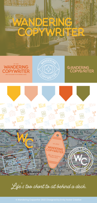 brand identity design for copywriter by August Ave House