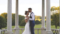 Wedding Couple Kissing, Froyle Park Hampshire