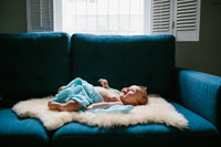 Natural light portrait of a newborn, photographed by Sweetwater.
