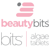 Beauty Bits algae tablets logo and link
