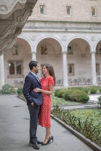 Boston Public Library Engagement photos. Deborah Zoe Photography. Boston Wedding Photographer.