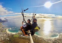 paragliding off table mountain in South Africa