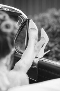 engagement photo fashion classic car at hollins house in santa cruz