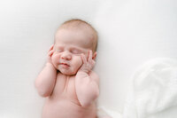 Newborn baby portrait at home natural light Miami newborn photographer