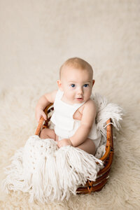 Studio newborn session with mommy
