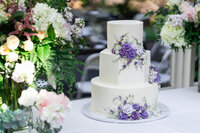 Los Angeles wedding photography detail photo of a wedding cake with elegant design, soft natural light, and true to life color.
