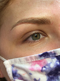 Before and after microblading