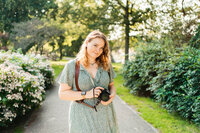 Branding foto van fotografe in het park van alkmaar