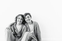 Siblings in a family session in Bend, Oregon studio.