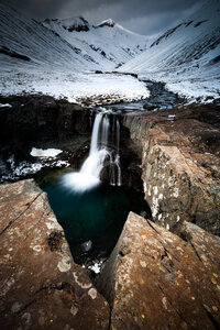 Iceland waterfall elopement