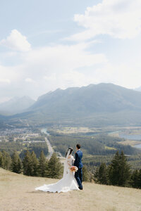 Views from Mt.Norquay lookout with views of mount rundle and the town of banff