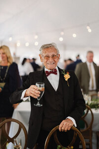 Storytelling Wedding photo of grandfather