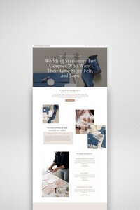 Tablet mockup — wedding stationery template — "Showit website template for wedding stationery designers displayed on tablet"