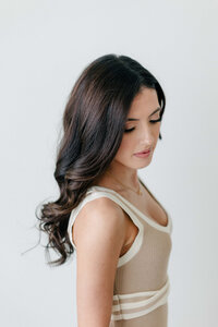 The Hometown look featuring polished volume and long-lasting body, styled by expert SoCo stylists