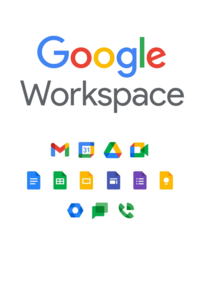 A white background with the Google Workspace logo - Bloom by bel monili