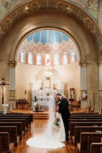 catholic-church-wedding-ceremony-kiss