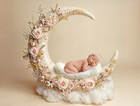 Infant posed for Newborn Portraits at Holy City Babies Portrait Studio in Charleston, SC.
